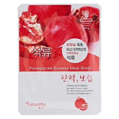 Picture of International Korean Product Skin care Natureby Pomegranate Essences mask sheet 10 piece used for male/female - 230 gm Picture of International Korean Product Skin care Natureby Pomegranate Essences mask sheet 10 piece used for male/female - 230 gm