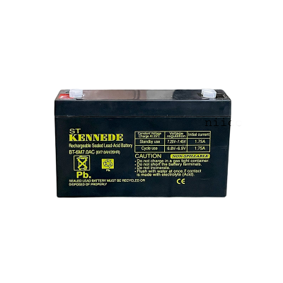 Picture of Charger fan Rechargeable Battery Maintenance free Heavy Weight  Model- KENNEDE=6V 7.0Ah-1050 Gram -5 Year life time