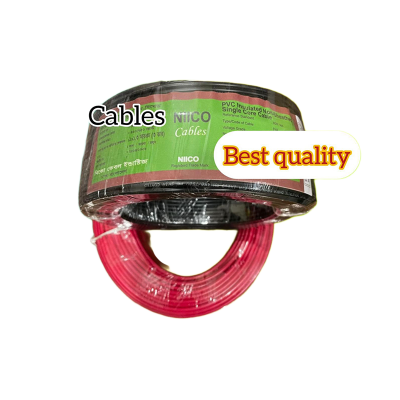 Picture of Niico House Waring Cable 1.3 RM Fireproof Copper cable 10 Guj - 1.3 rm (3-W) 3/22 Copper cable Black Color -(5 Year Warranty )-10 Guz=30 Foot Copper Wire