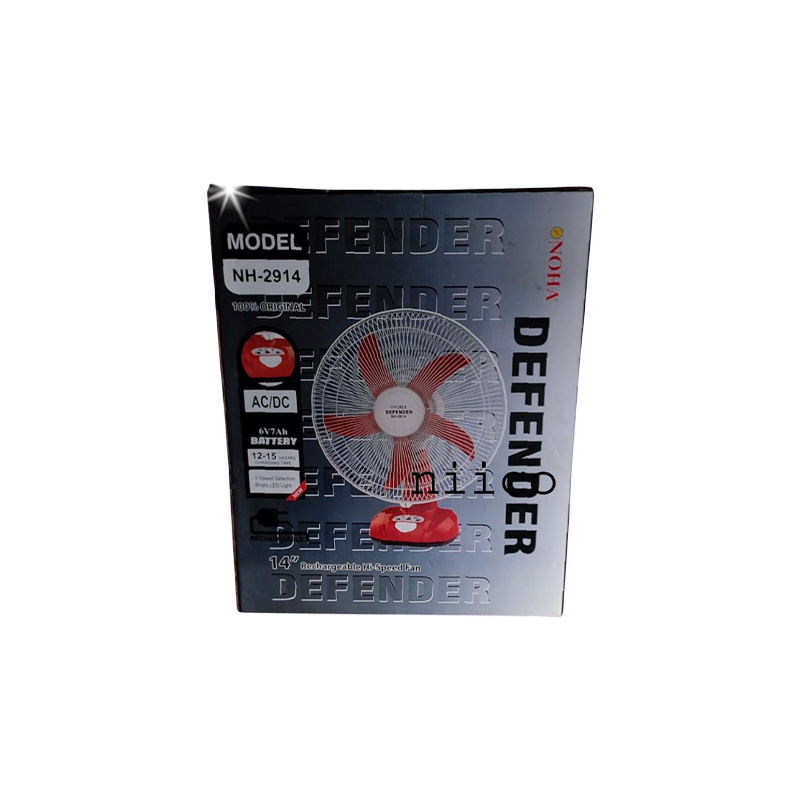 Picture of Ultimate Rechargeable Fan Defender Multi-Function 14" Fan Model NOHA-2914-(20 Year Life time)