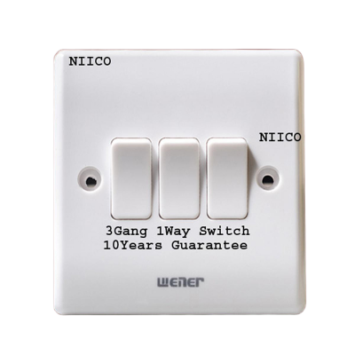 Picture of Wener Switch 3Gang 1Way Switch-10 Years Warranty