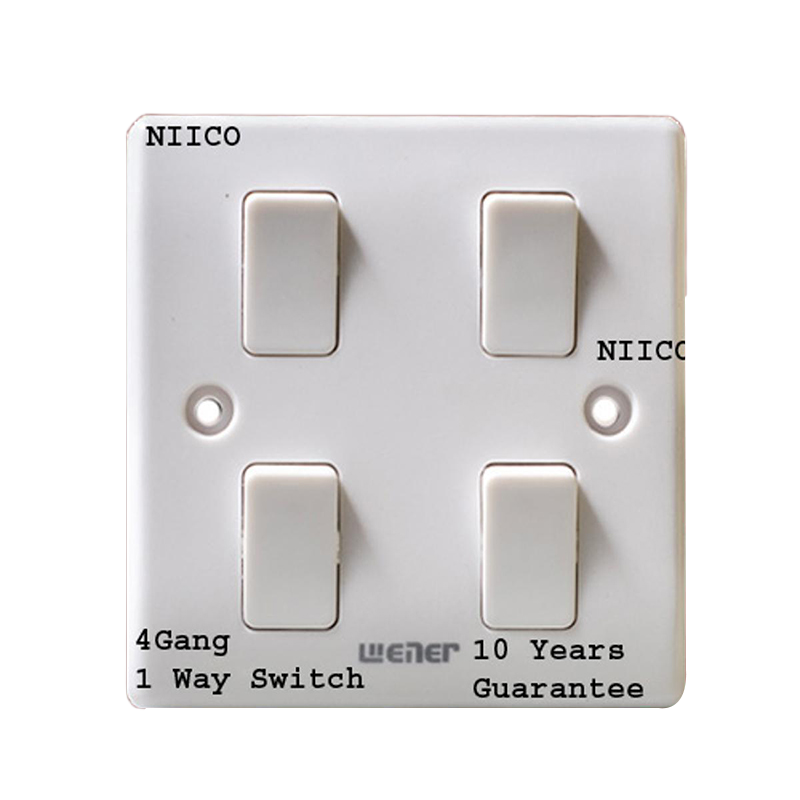 Picture of Winer Switch 4 Gang 1Way Switch-10 Years Warranty