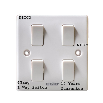 Picture of Winer Switch 4 Gang 1Way Switch-10 Years Warranty