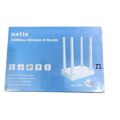 Picture of Netis 300MBPS WIRELESS N ROUTER 4 ANTENNA WITH MODEL- W4  - Maximum Wireless Signal Coverage (1 YEAR WARRTY)