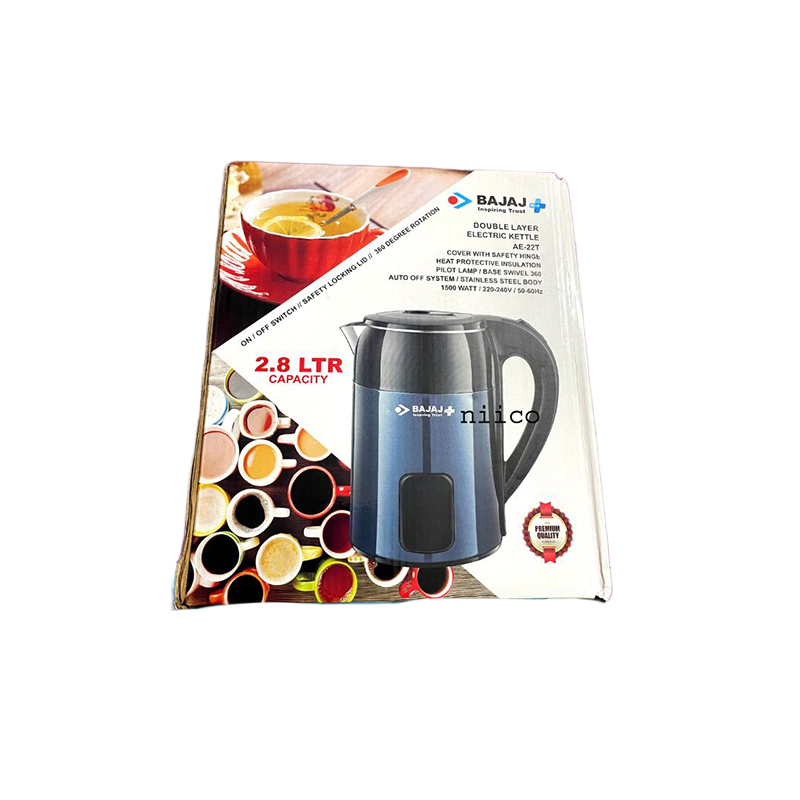 Picture of BAJAJ Durable long Life Heavy Duty  Electric Kettle  Double layer Kettle = 2.8 LTR  (1 Years Warranty)