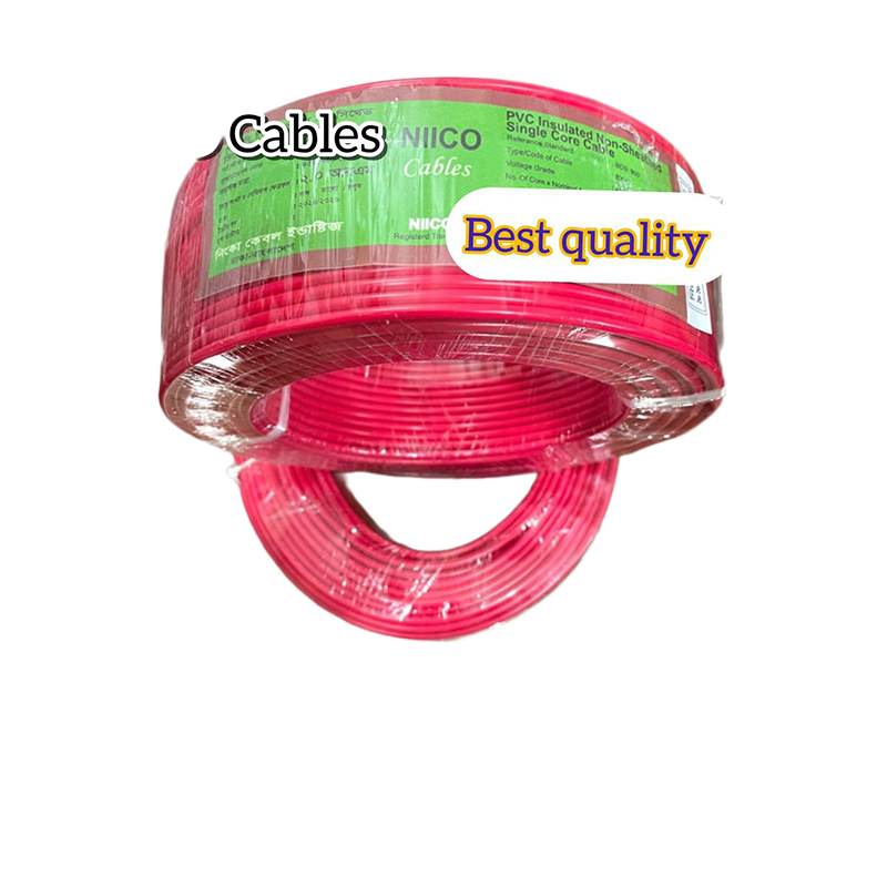 Picture of Niico House Waring Cable 2.0 RM Fireproof Copper cable 10 Guj - 2.0 rm 3/20 Copper cable Red Color -(5 Year Warranty )-10 Guz=30 Foot Copper Wire