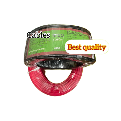 Picture of Niico House Waring Cable 1.3 RM Fireproof Copper cable 50 Guj - 1.3 rm (3-W) 3/22 Copper cable Black Color -(5 Year Warranty )-50 Guz=150 Foot Copper Wire