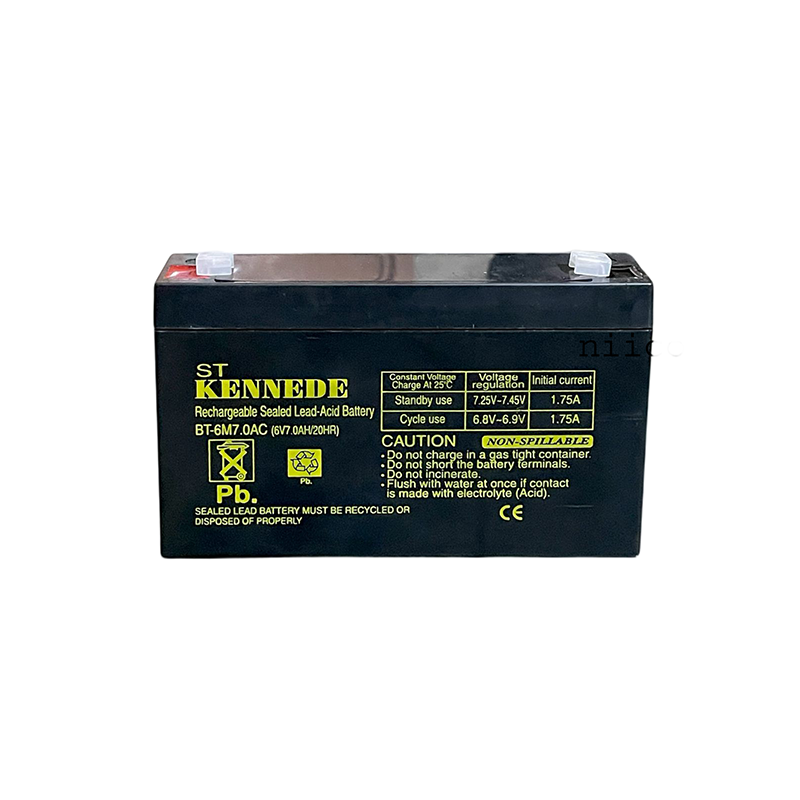 Picture of Charger fan Rechargeable Battery Maintenance free Heavy Weight  Model- KENNEDE=6V 7.0Ah-1050 Gram -5 Year life time
