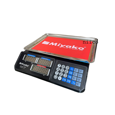 Picture of Weight Machine Miyako Weight Machine  Digital Automatic Electronic  Kitchen Scale Weight Machine Stainless Steel Machine Sealead Button & Large LCD Display for Measuring Food, Cake, Vegetable, Fruit Weighing Scale-1 Year Warranty