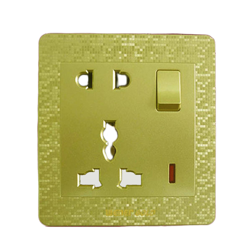 Picture of Exclusive  Winer Gold 5 Pin Multi Switch Socket-(3 Years Repless Warranty)