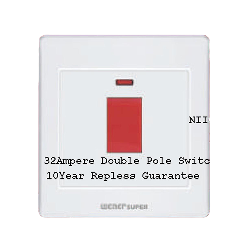 Picture of Wiener Super  Premium Quality 32 Ampere Double Pole Switch  -(10 Years Repless Warranty)