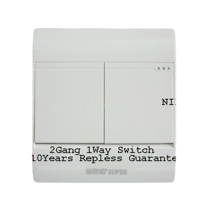 Picture of Wiener Super  Premium Quality 2 Gang 1Way Switch -(10 Years Repless Warranty)