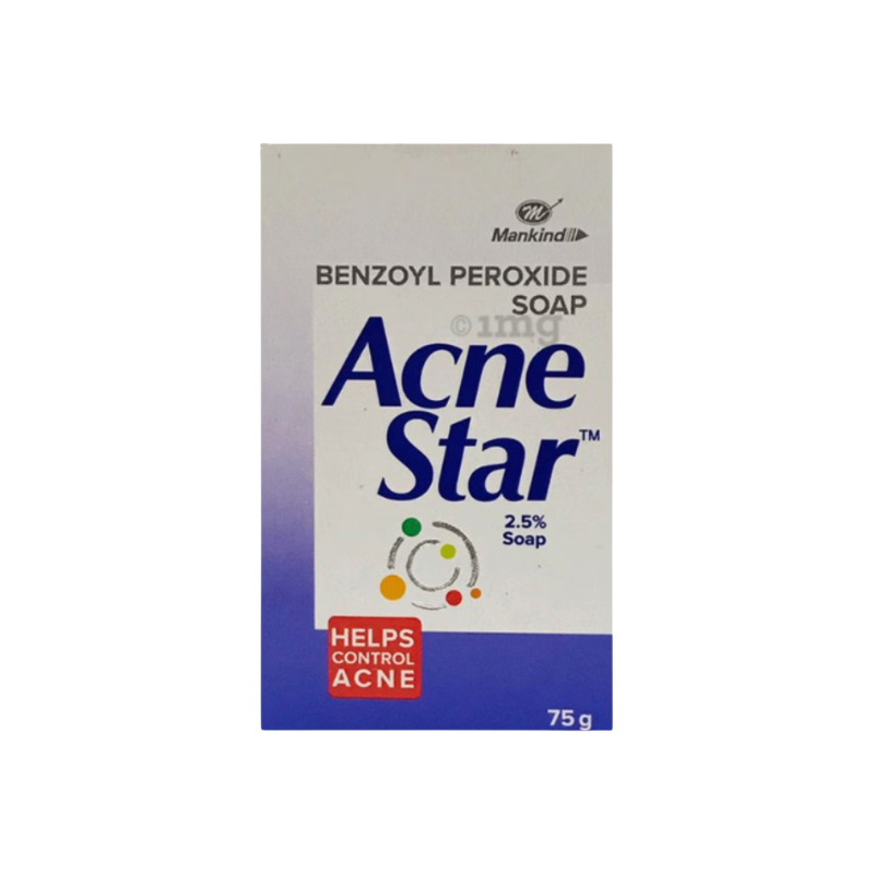 Picture of Acnestar 2.5Percent Benzoyl Peroxide Soap 75 gm