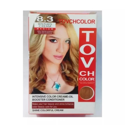 Picture of International Hair styling China product TOVCHCOLOR hair color used for male / female shade no 8.3 - 80 ml X 2