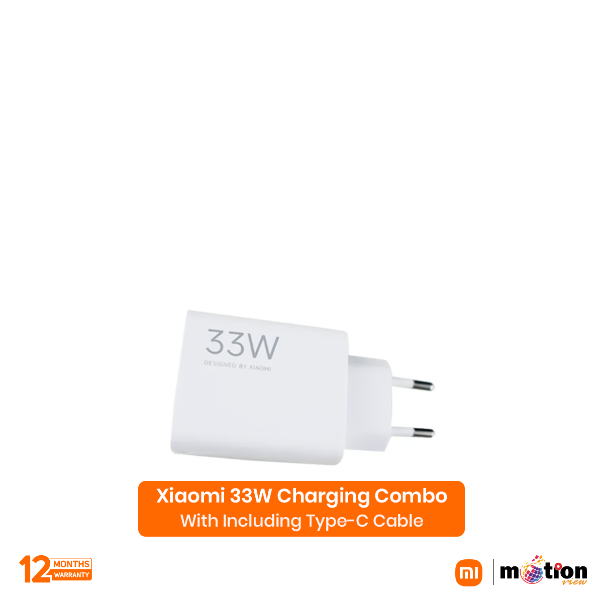 Picture of Xiaomi 33W Charging Combo (Type-A) with Type-C Cable- White (EU Plug)