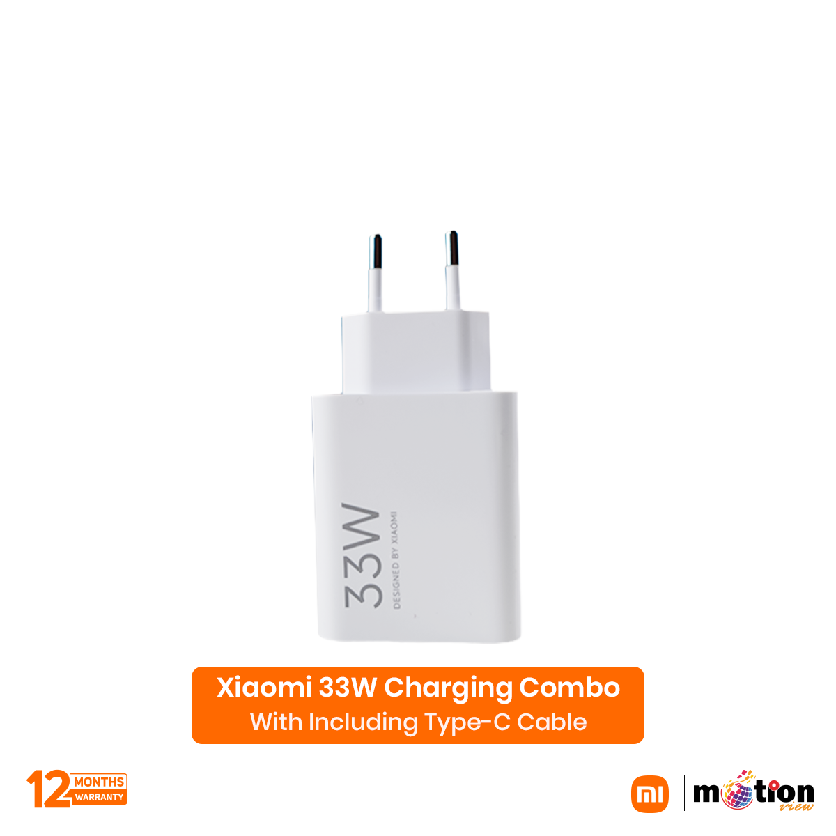 Picture of Xiaomi 33W Charging Combo (Type-A) with Type-C Cable- White (EU Plug)