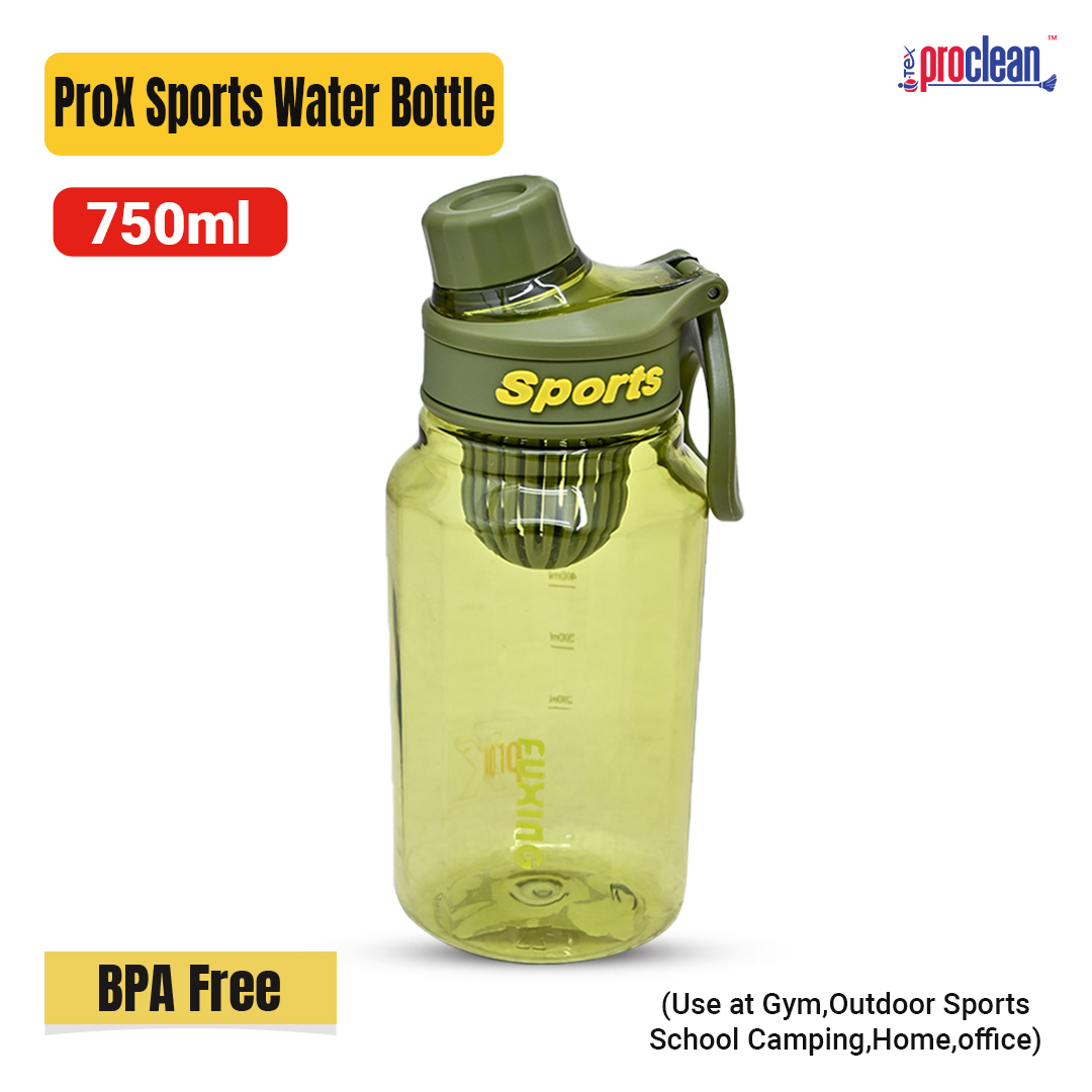 Picture of ProX Outdoor Travel 750ml Plastic Water Bottle_WB-2473 With Filter Gym Fitness Sports Bottle With Handle