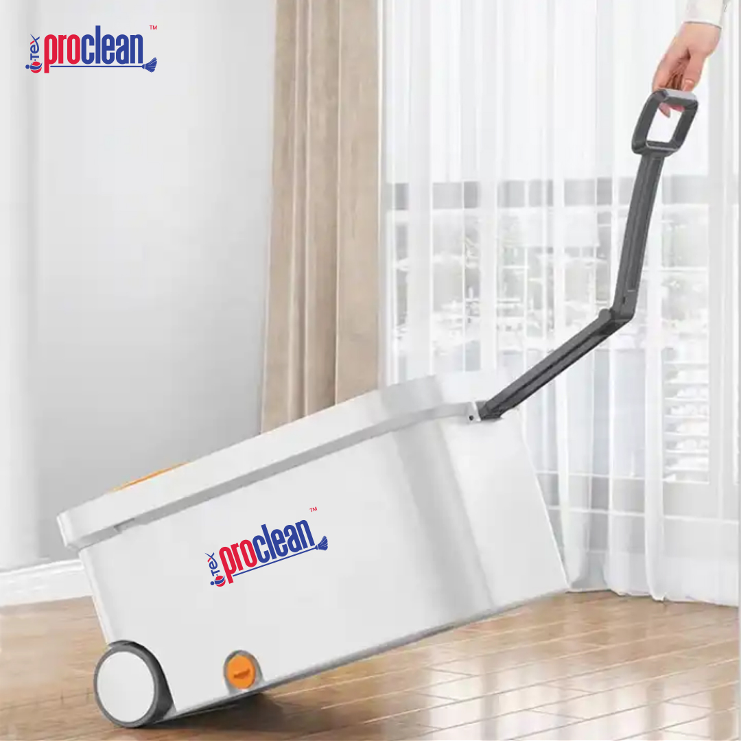 Picture of Proclean Regular Microfiber Rotary/Spin Mop Floor Cleaning Mop_RM-1985 . Hardwood, Tile, Marble, and Laminate Floor Cleaner for Wet and Dry Usage ,work as 360° Spinning Action