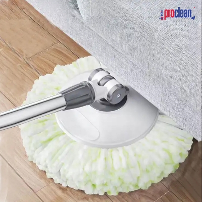 Picture of Proclean Regular Microfiber Rotary/Spin Mop Floor Cleaning Mop_RM-1985 . Hardwood, Tile, Marble, and Laminate Floor Cleaner for Wet and Dry Usage ,work as 360° Spinning Action