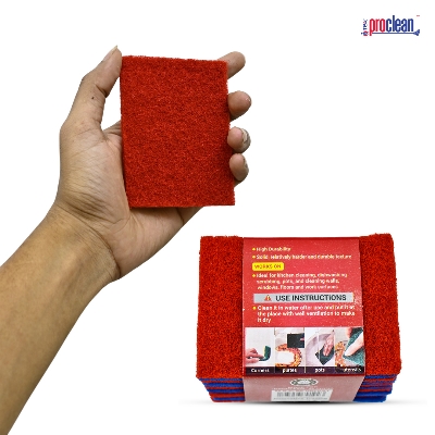 Picture of Proclean Abrasive Scouring Pad, Multi-Use & Non-Scratch . All-Purpose Scrubbing Sponge Safely Cleans All Hard Surfaces in Kitchen and Bathroom, 10 Count (Pack of 1), Green_ASP-1923