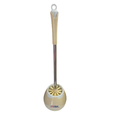 Picture of Proclean Toilet Brush TB-1787 with Holder. Decorative, Modern, Freestanding, Heavy Duty Toilet Bowl Shape Cleaning Brush Set for Bathroom Deep Cleaning Compact Flexible Toilet Cleaner Brush