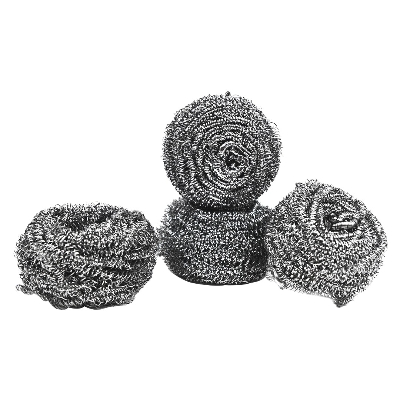 Picture of Stainless Steel Dish Scourers SS-0148-8 (08 PCS Pack 20g) - Scouring Pad, Pot Scrubber, Stainless Steel Scrubber, Steel Wool Scrubber, Metal Sponge