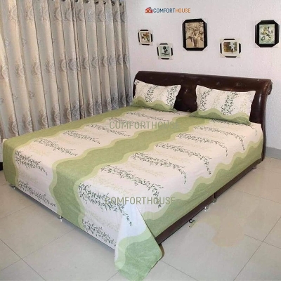 Picture of Cotton Bed Sheet With 2 Pcs Pillow Cover