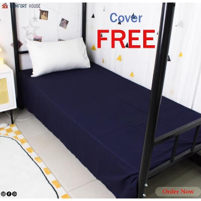 Picture of Single Size Solid Colour Bed Sheet For Hostel