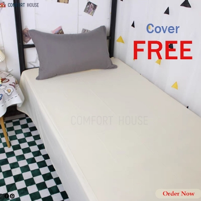 Picture of White Colour Single Size Bed Sheet For Hostel