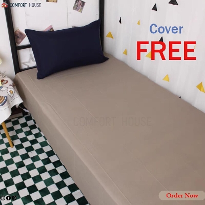 Picture of Single Size Solid colour Bed Sheet with Pillow Cover