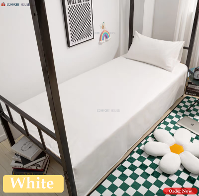 Picture of Cotton Bed Sheet (5x6.66Feet) With Matching Pillow Covers - Flat Sheet - Hand Washable