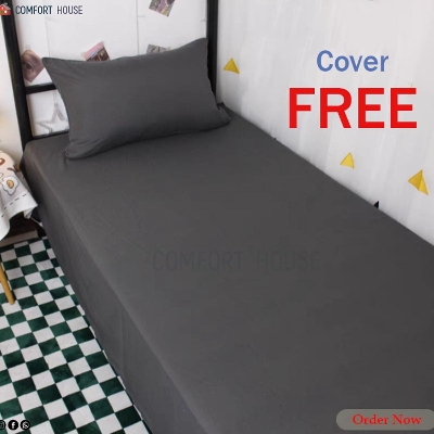 Picture of Cotton Bed Sheet (5x6.66Feet) With Matching Pillow Covers - Flat Sheet - Hand Washable