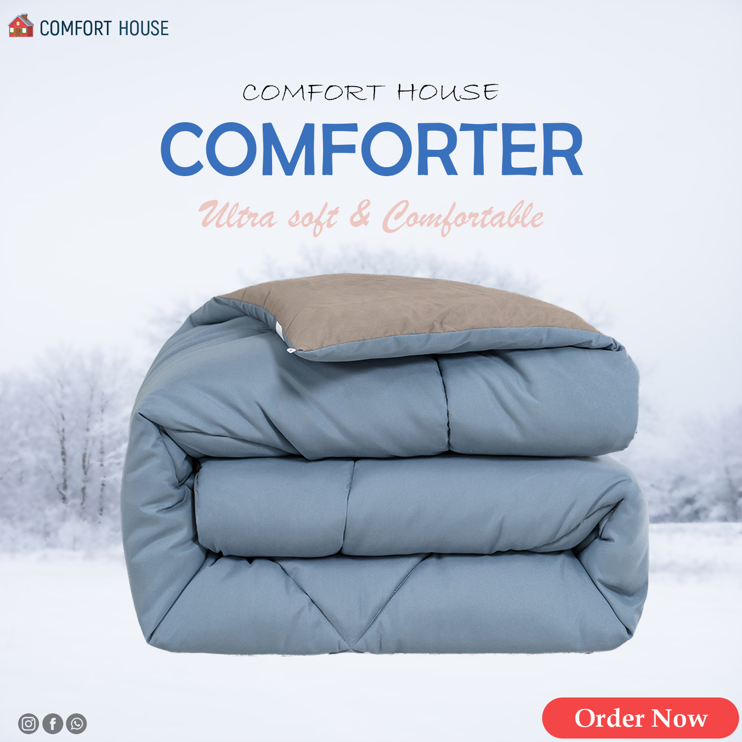 Picture of ComfortHouse Solid Colour Luxury Lightweight Comforter - Experience Cozy Warmth and Style for Winter - Easy to Maintain