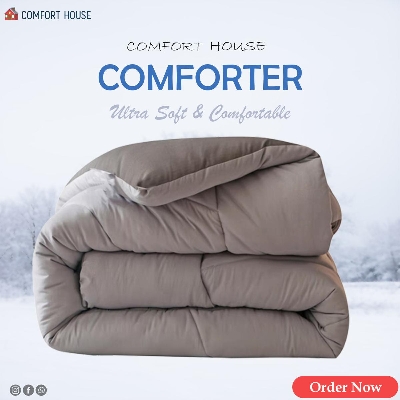 Picture of ComfortHouse Solid Colour Luxury Lightweight Comforter - Experience Cozy Warmth and Style for Winter - Easy to Maintain