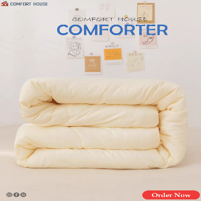 Picture of Cream Colour Lightweight King Comforter - Stylish and Comfortable Perfect for Winter Nights - Easy Maintenance