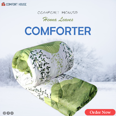 Picture of Henna Leaves Lightweight King Comforter
