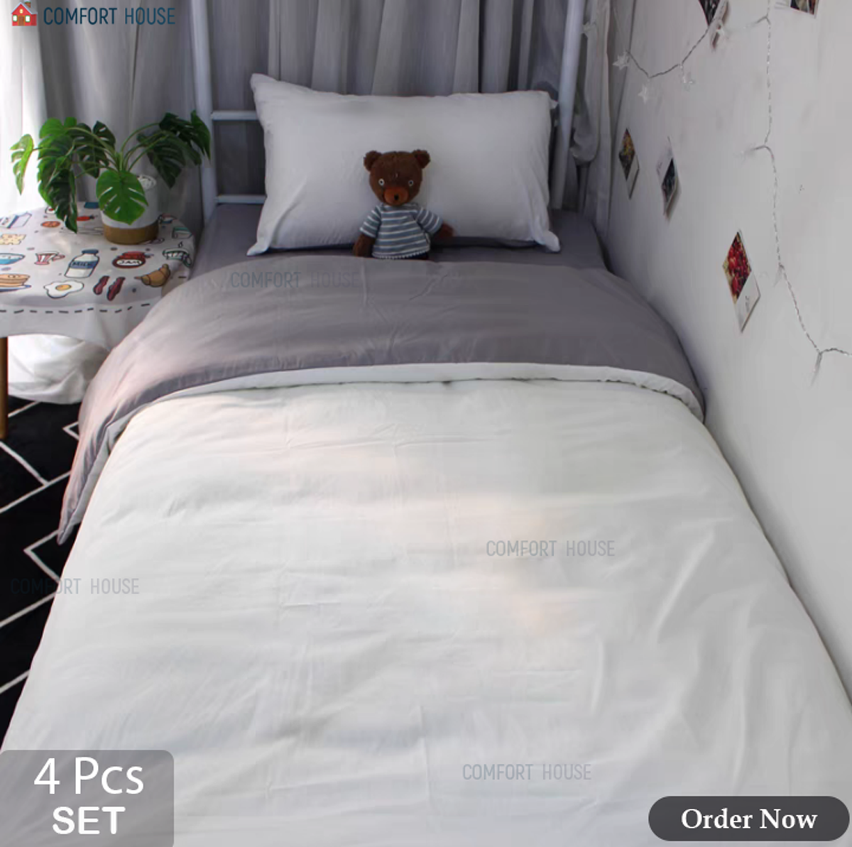 Picture of Experience our New Comforthouse Solid color Luxury Single Comforter Set for Student Dormitory