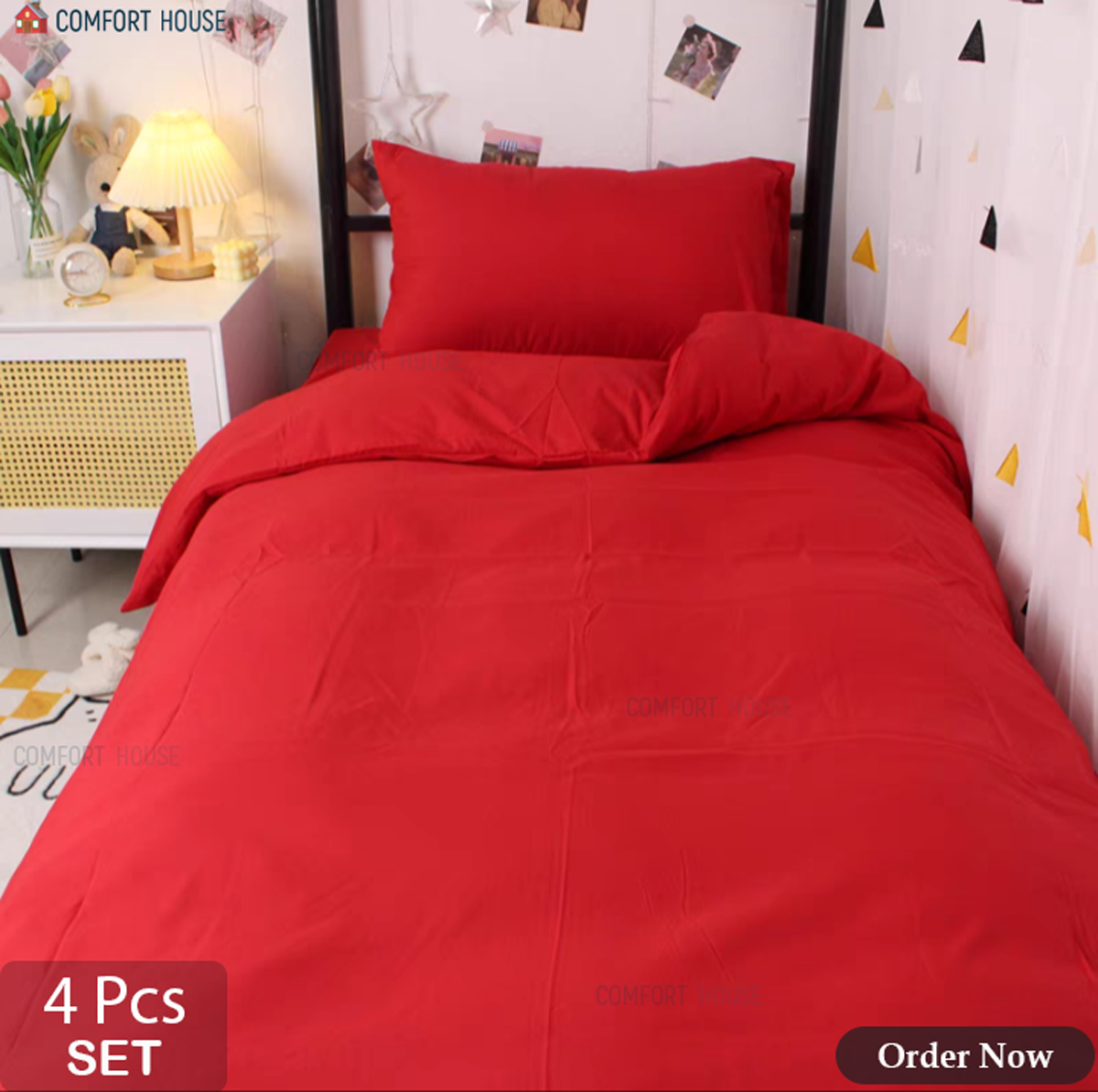 Picture of Experience our New Comforthouse Solid color Luxury Single Comforter Set for Student Dormitory