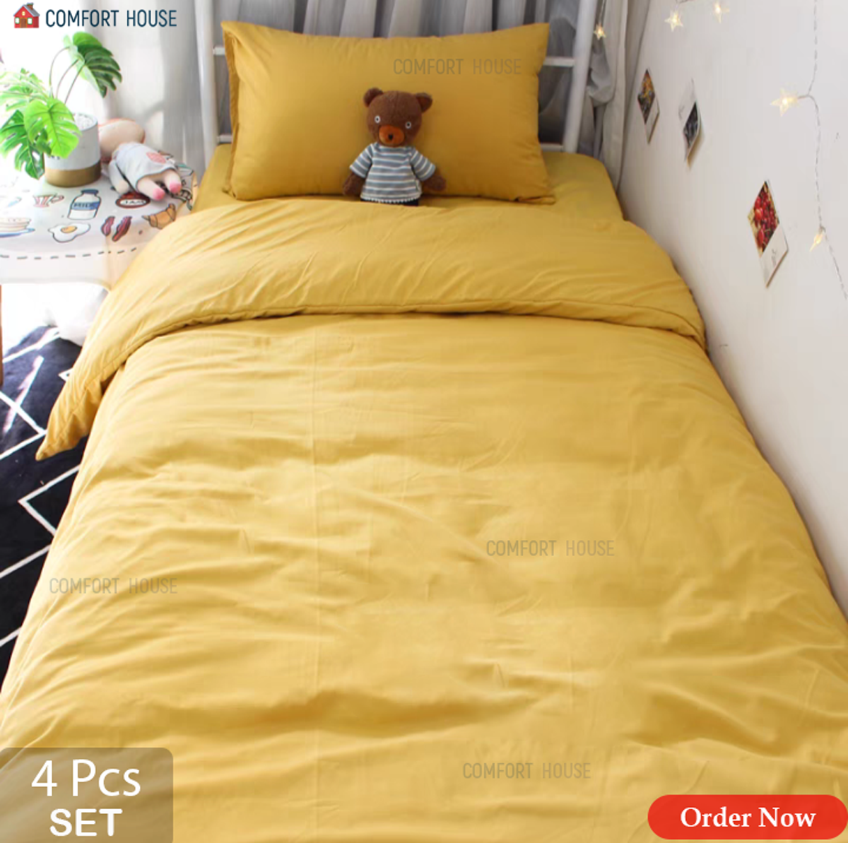 Picture of Experience our New Comforthouse Solid color Luxury Single Comforter Set for Student Dormitory