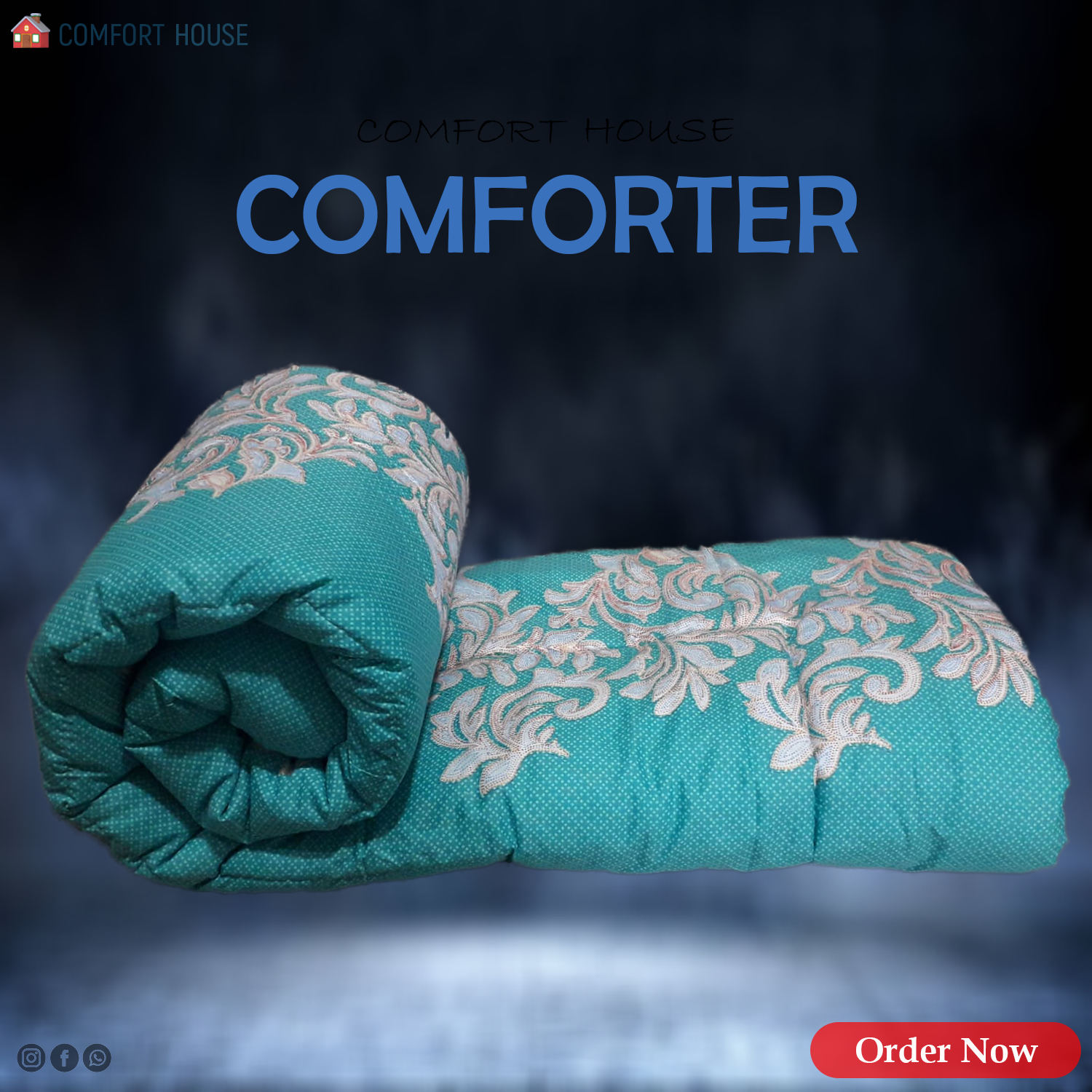 Picture of Warmth Haven Printed Microfiber Blanket - Cozy Winter Bedding Suitable for Winter Season