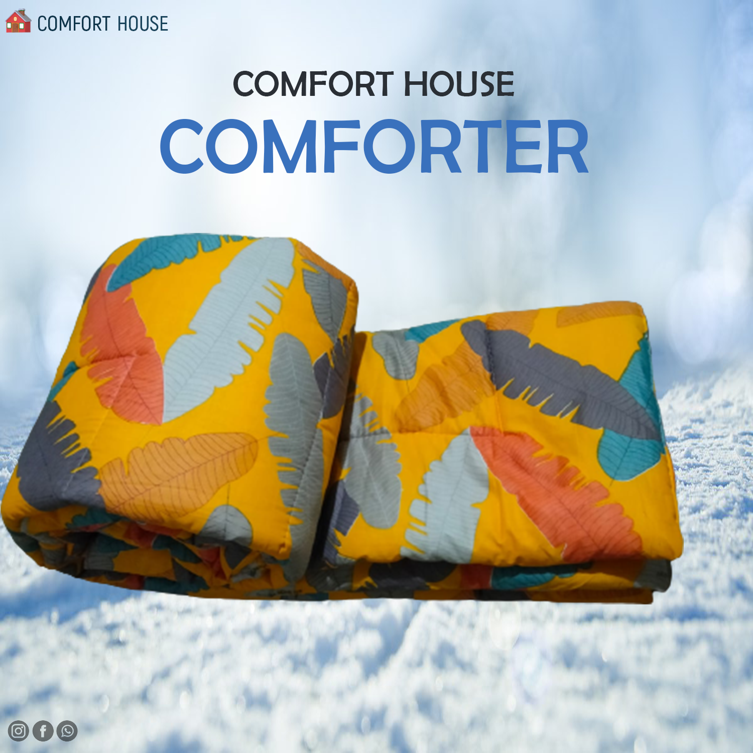 Picture of Warmth Haven Printed Microfiber Blanket - Cozy Winter Bedding Suitable for Winter Season