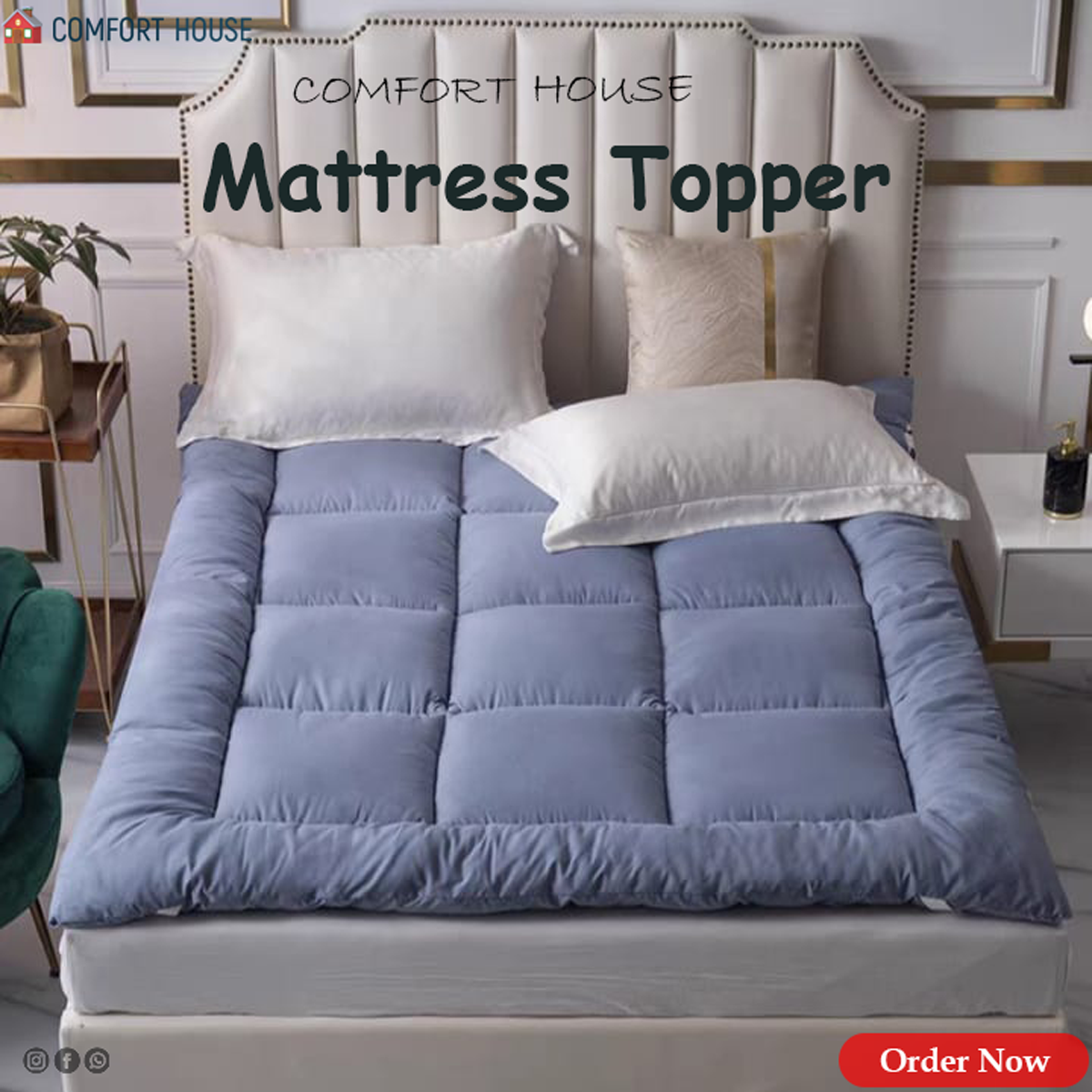 Picture of Comfort House Soft Mattress Topper – Pamper Your Bed 5 feet by 7 feet