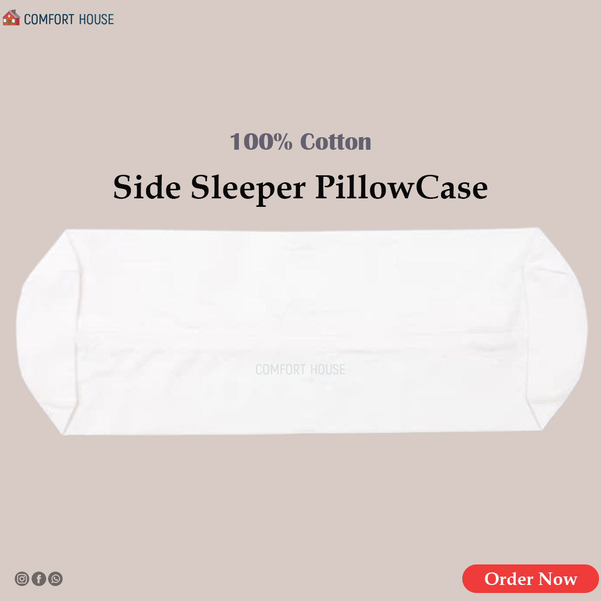 Picture of Classic Side Pillow Cover – Enhance Your Bedding Style