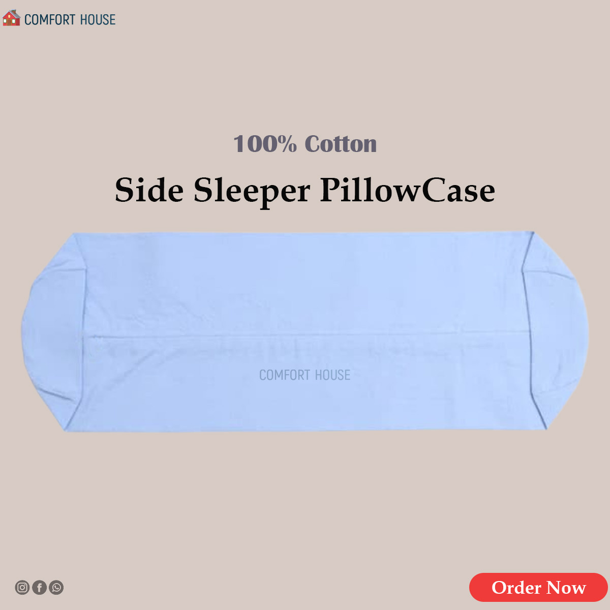 Picture of Classic Side Pillow Cover – Enhance Your Bedding Style