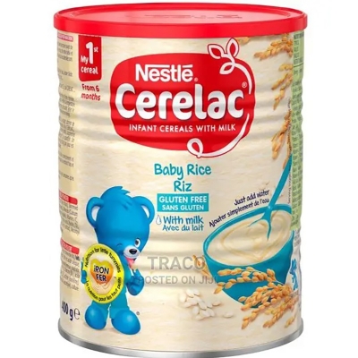 Picture of International European food item Cerelac infant cereals with milk start from 6 months (Rice) - 400 gm