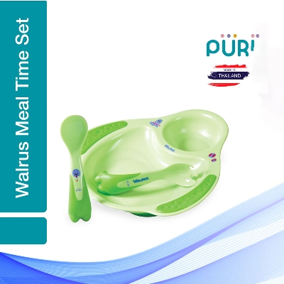 Picture of Pur Walrus Meal time Set - Plate & Cutlery - (5501)
