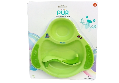 Picture of Pur Walrus Meal time Set - Plate & Cutlery - (5501)