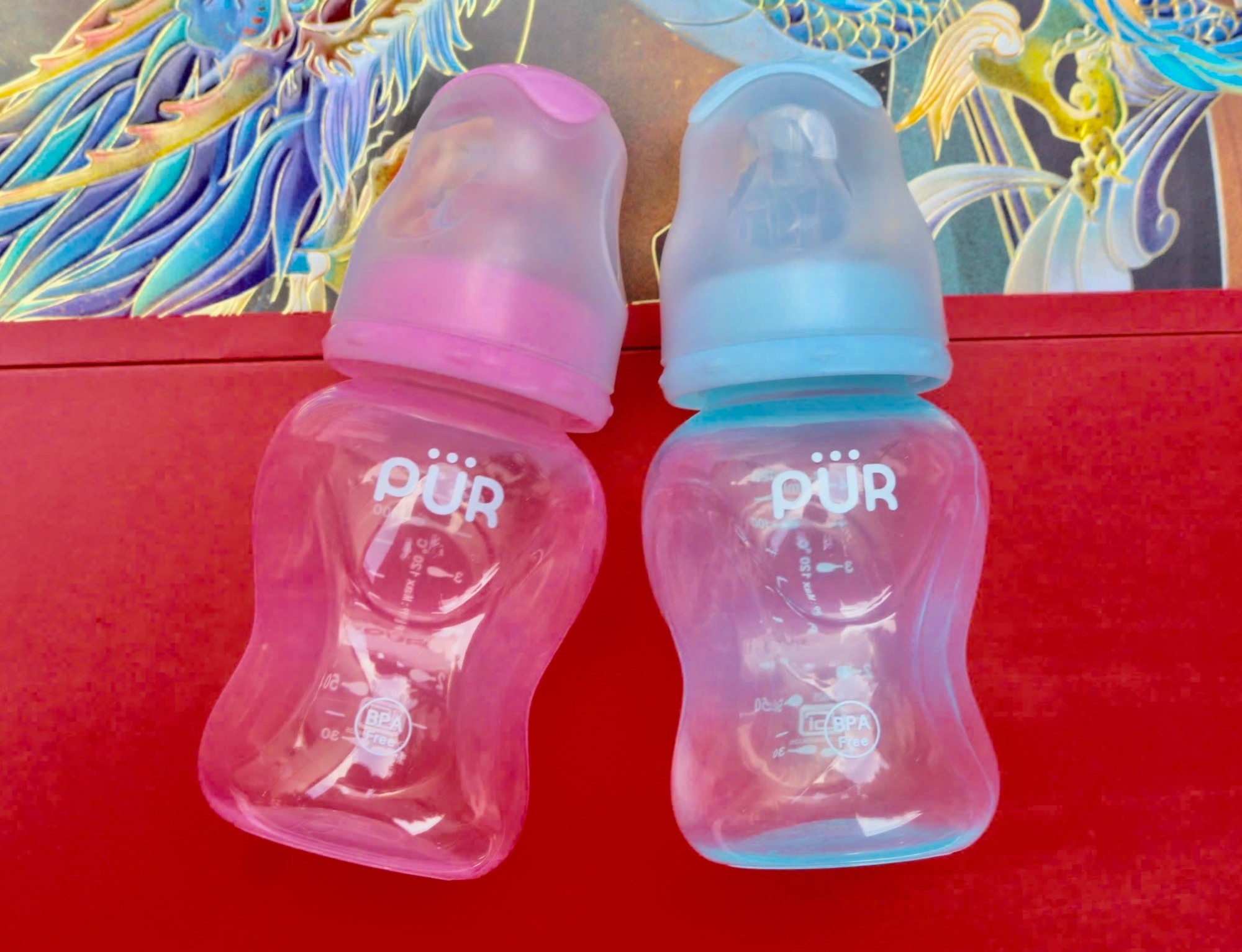 Picture of PUR Advanced Slim Neck Bottle 2oz. / 60ml. – (1800 Pink / Blue)