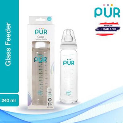 Picture of Pur Glass Feeding Bottle 8oz./240ml.- (1203) (with Free Medicine Nurser)