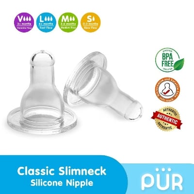 Picture of Pur Silicone Classic Nipple (2pc-M) (Medium Flow) - (3206)